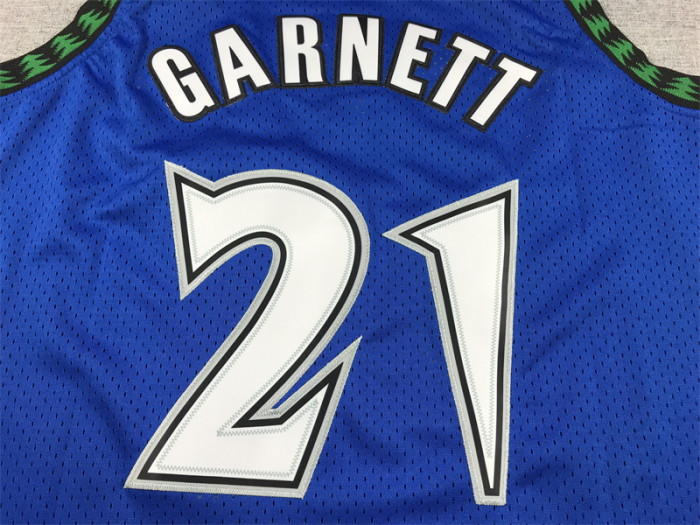 Mitchell&Ness 2003-04 Minnesota Timberwolves GRANETT 21 Blue NBA Jersey Basketball Shirt
