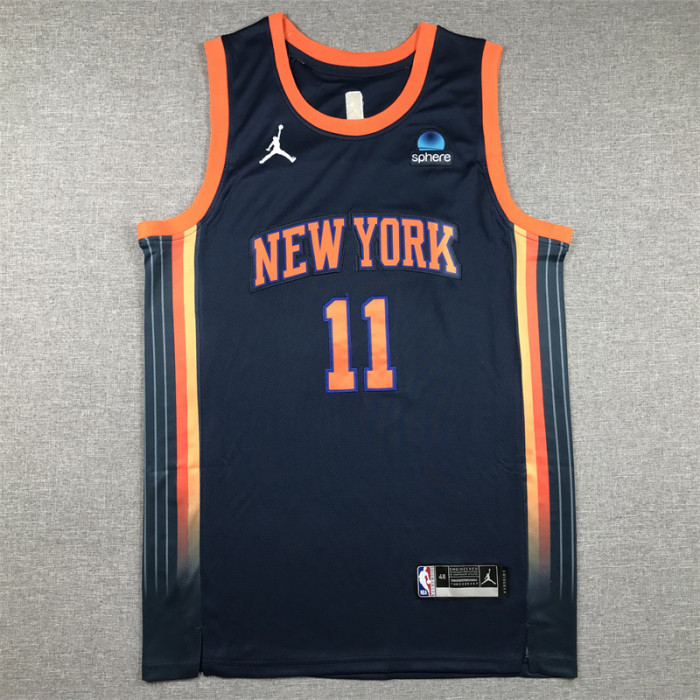 Statement Edition New York Knicks 11 BRUNSON Dark Blue NBA Shirt