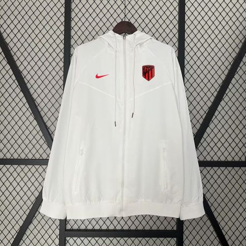 2024 Atletico Madrid White Soccer Windbreaker Jacket Football Jacket
