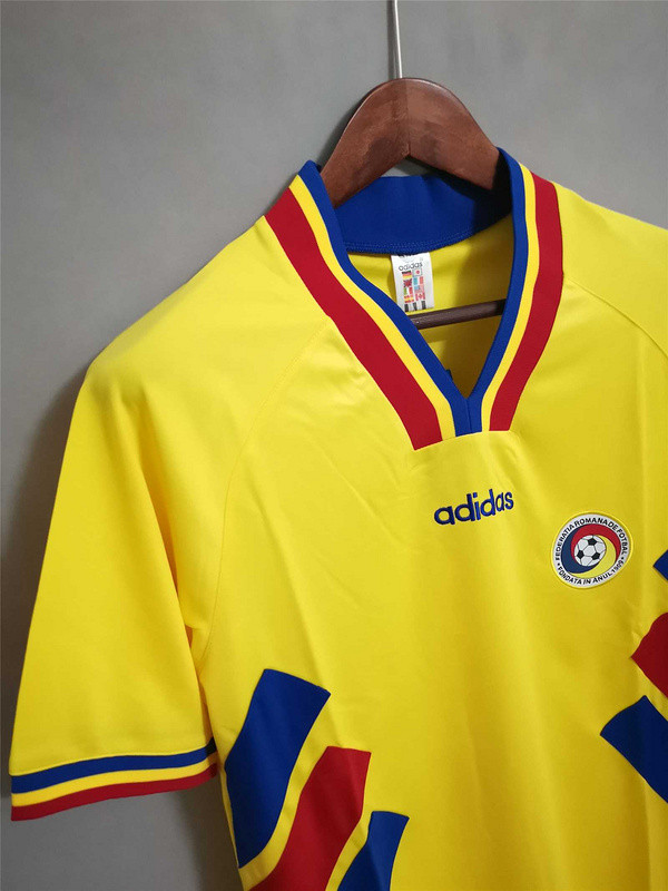 Retro Jersey 1994 Romania Home Yellow Soccer Jersey Vintage Football Shirt
