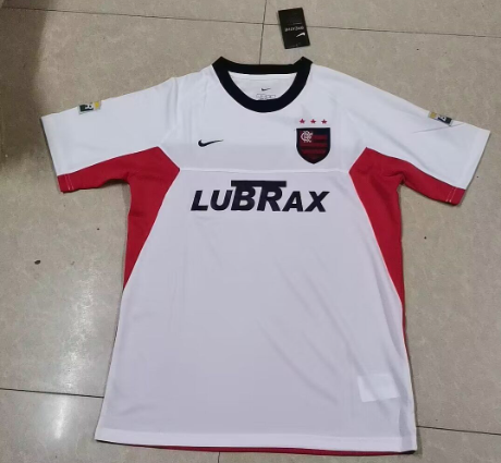 Retro Jersey 2001-2002 Flamengo Away White Soccer Jersey Vintage Football Shirt