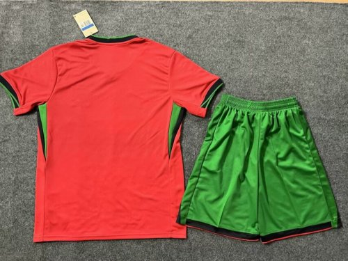 Adult Uniform Portugal 2024 Home Soccer Jersey Shorts Football Kit