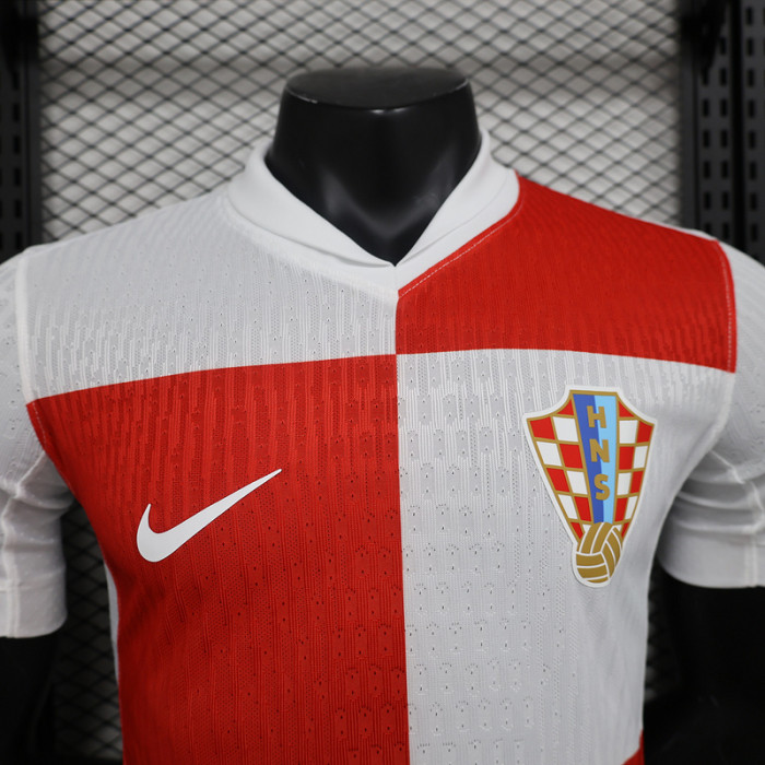 Player Version Croatia 2024 Home Soccer Jersey Football Shirt