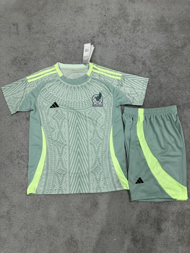Adult Uniform Mexico 2024 Away Soccer Jersey Shorts Football Kit