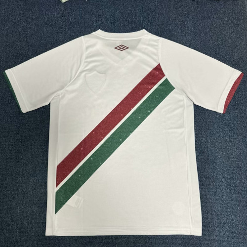with Sponor Logo Fan Version 2024-2025 Fluminense Away White Soccer Jersey Football Shirt