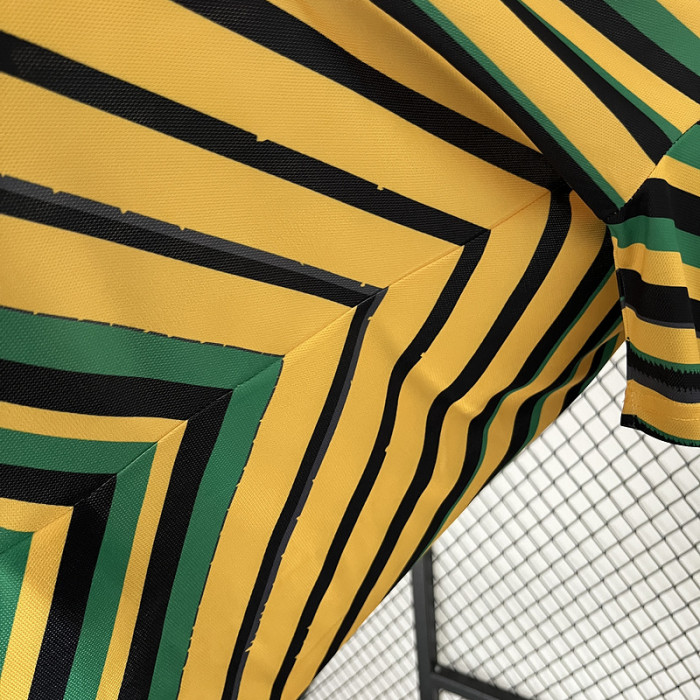 Fan Version 2024-2025 Jamaica Yellow/Green Soccer Jersey Football Shirt