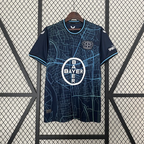 Fan Version 2023-2024 Bayer 04 Leverkusen Special Edition Dark Blue Soccer Jersey