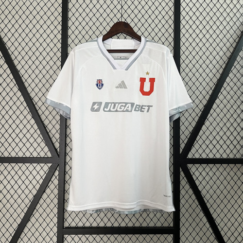 Fan Version 2024-2025 Universidad de Chile Away White Soccer Jersey