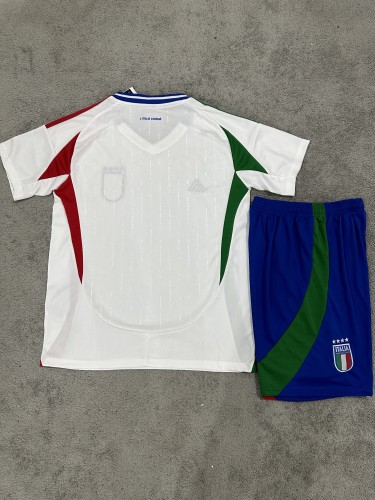 Adult Uniform Italy 2024 Away Soccer Jersey Shorts Football Set