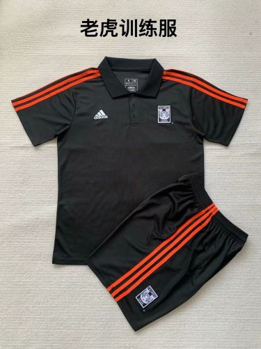 Youth Uniform Kids Kit 2024 Tigres Soccer Training Polo Shorts Child Football Set