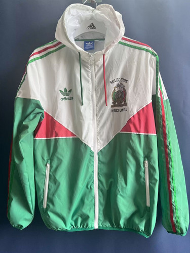 2024 Mexico Green/White Soccer Windbreaker Jacket Football Jacket