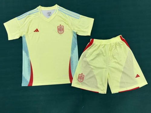 Adult Uniform Spain 2024 Away Soccer Jersey Shorts España Camisetas de Futbol Kit
