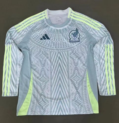 Long Sleeve Fan Version Mexico 2024 Away Soccer Jersey Adulto Camiseta de Futbol