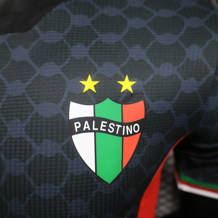Player Version 2024-2025 Club Deportivo Palestino Away Black Soccer Jersey