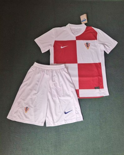 Adult Uniform Croatia 2024 Home Soccer Jersey Shorts Football Kit