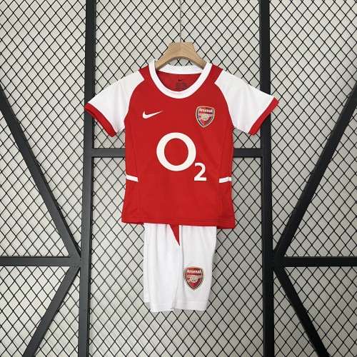 Retro Youth Uniform 2002-2003 Arsenal Home Soccer Jersey Shorts Vintage Child Football Kit