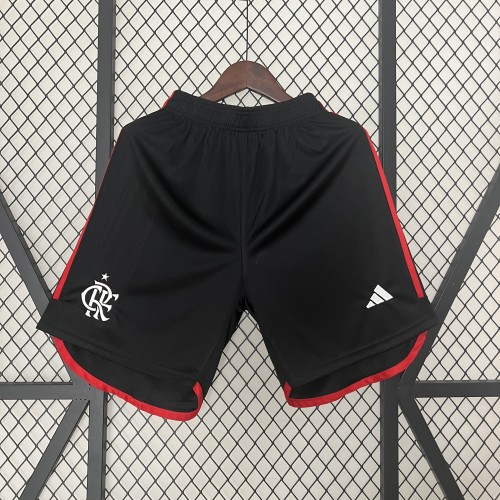 Fan Version 2024-2025 Flamengo Away Black Soccer Shorts
