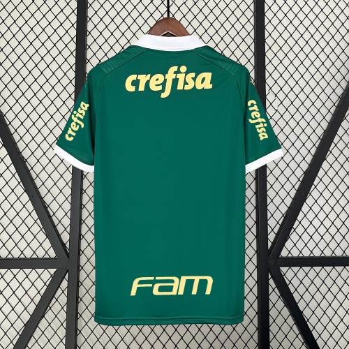 with Avanti+Campeao 2023 Patch+All Sponor Logos Fan Version 2024-2025 Palmeiras Home Soccer Jersey Football Shirt