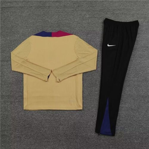 2024 Barcelona Gold/Red/Blue Soccer Training Sweater and Pants