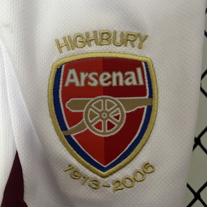 Retro Youth Uniform 2005-2006 Arsenal Home Soccer Jersey Shorts Vintage Child Football Kit