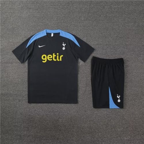 Adult Uniform 2024 Tottenham Hotspur Dark Blue Soccer Training Jersey and Shorts Football Kits