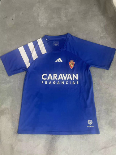Fan Version 2023-2024 Real Zaragoza Blue Soccer Training Jersey