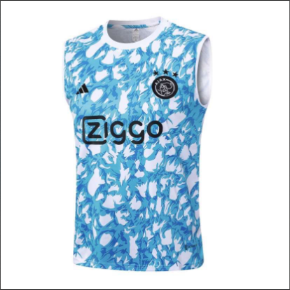 Fan Version 2024 Ajax Light Blue Soccer Training Vest