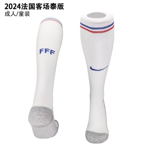Youth/Adult France 2024 Away Soccer Socks Football Socks