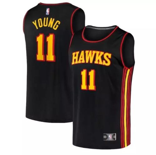 Atlanta Hawks 11 YOUNG Black NBA Jersey Basketball Shirt