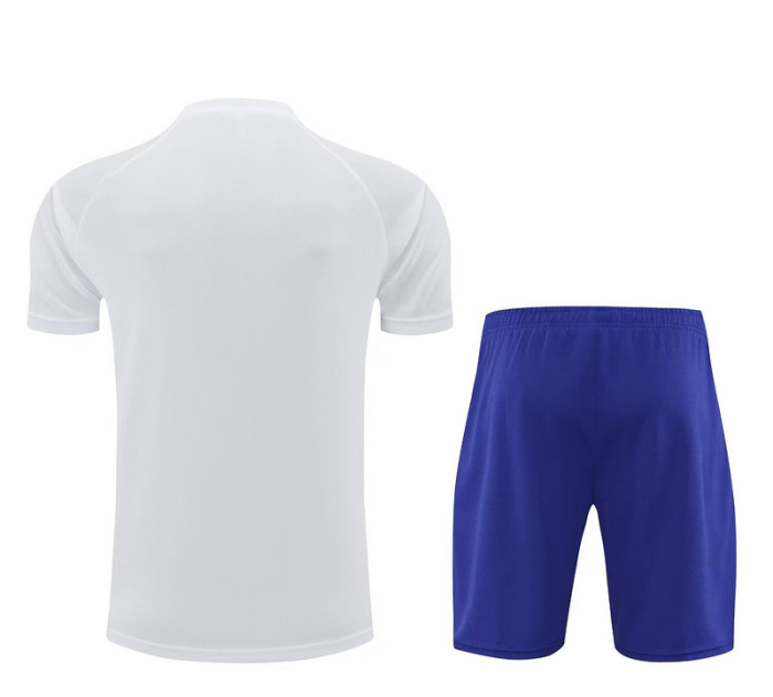 Adult Uniform 2024 Italy White Soccer Training Jersey and Shorts Football Kits