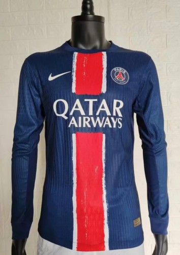 Long Sleeve Player Version 2024-2025 PSG Home Soccer Jersey Paris Football Maillot