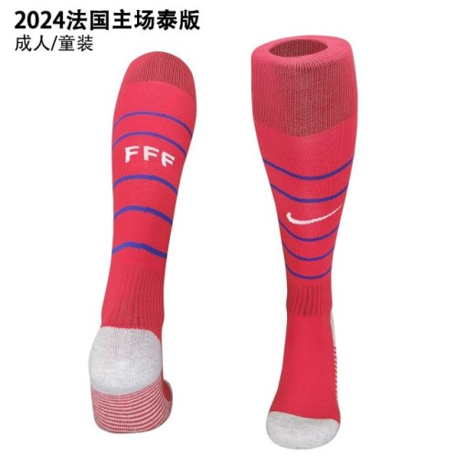 Youth/Adult France 2024 Home Soccer Socks Football Socks