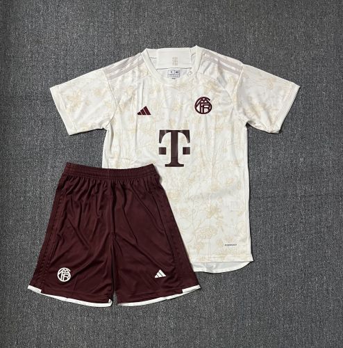 Adult Uniform 2023-2024 Bayern Munich Third Away Soccer Jersey Shorts Football Kit