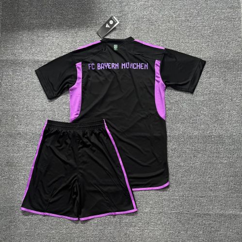 Adult Uniform 2023-2024 Bayern Munich Away Soccer Jersey Shorts Football Kit