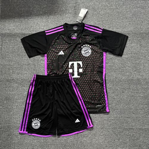 Adult Uniform 2023-2024 Bayern Munich Away Soccer Jersey Shorts Football Kit