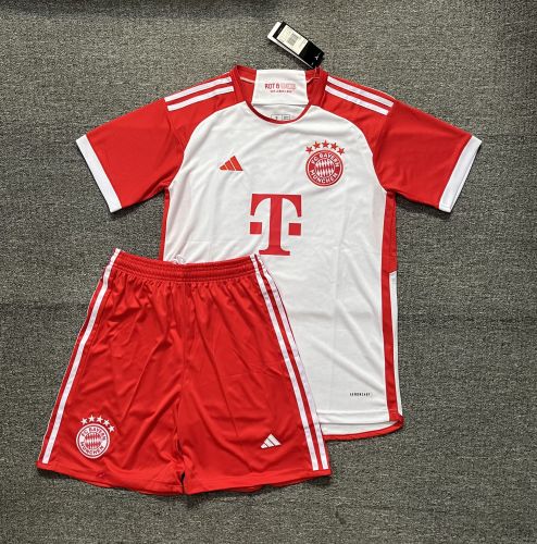 Adult Uniform 2023-2024 Bayern Munich Home Soccer Jersey Shorts Football Kit
