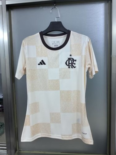 Women 2024-2025 Flamengo White Soccer Jersey Lady Football Shirt