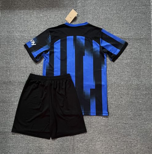 Adult Uniform 2023-2024 Inter Milan Home Soccer Jersey Shorts Inter Football Kit