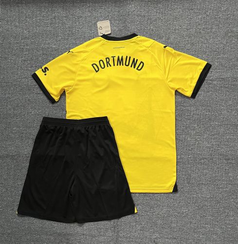 Adult Uniform 2023-2024 Borussia Dortmund Home Soccer Jersey Shorts BVB Football Kit