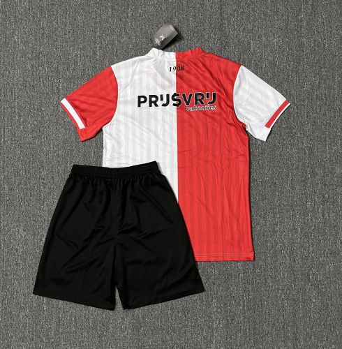 Adult Uniform 2023-2024 Feyenoord Rotterdam Home Soccer Jersey Shorts Football Kit