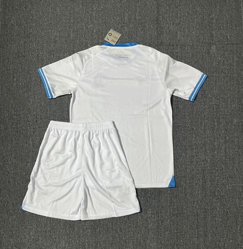 Adult Uniform 2023-2024 Olympique de Marseille Home Soccer Jersey Shorts Football Kit