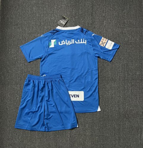Adult Uniform 2023-2024 Al-Hilal Saudi Home Soccer Jersey Shorts Football Kit