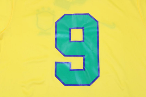 Retro Jersey 1997 Brazil 9 Home Soccer Jersey Vintage Brasil Camisetas de Futbol