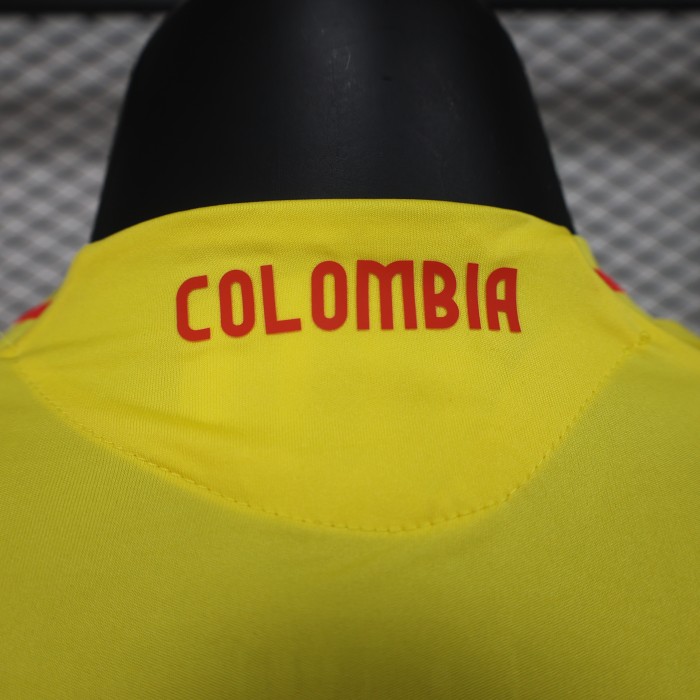 Player Version 2024 Colombia Home Soccer Jersey Football Shirt