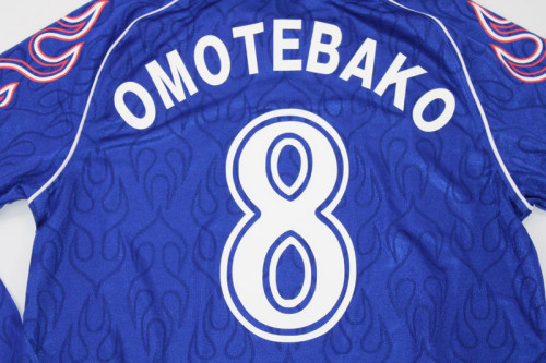 with Front Lettering Retro Jersey Long Sleeve 1998 Japan OMOTEBAKO 8 Home Soccer Jersey Vintage Football Shirt