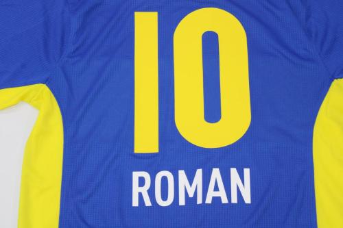 Retro Jersey 2004-2005 Boca Juniors ROMAN 10 Home Soccer Jersey Vintage Football Shirt