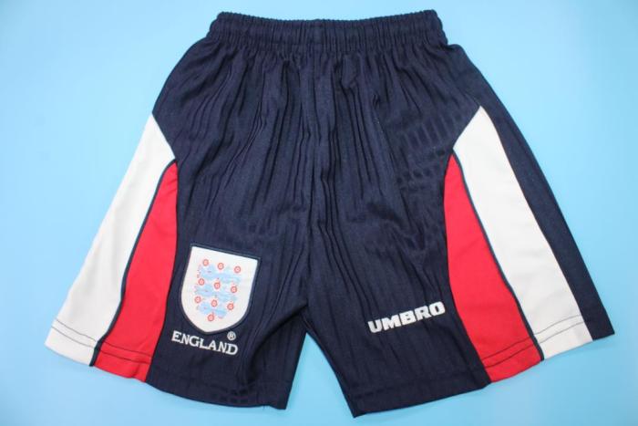 Retro Youth Uniform Kids Kit 1998 England Home Soccer Jersey Shorts Vintage Child Football Set