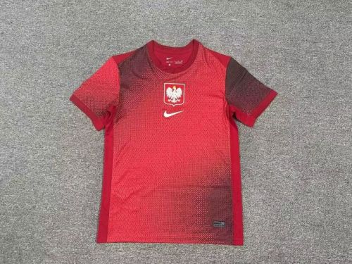 Fan Version Poland 2024 Away Soccer Jersey Football Shirt