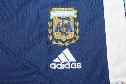 Retro Shorts 1998 Argentina 10 Away Soccer Shorts Vintage Football Shorts