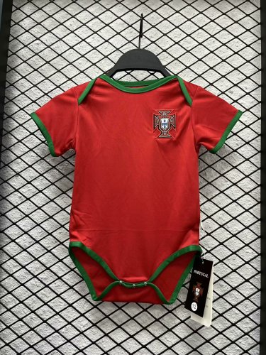 Baby Cloth Portugal 2024 Home Soccer Jersey Baby Onesies
